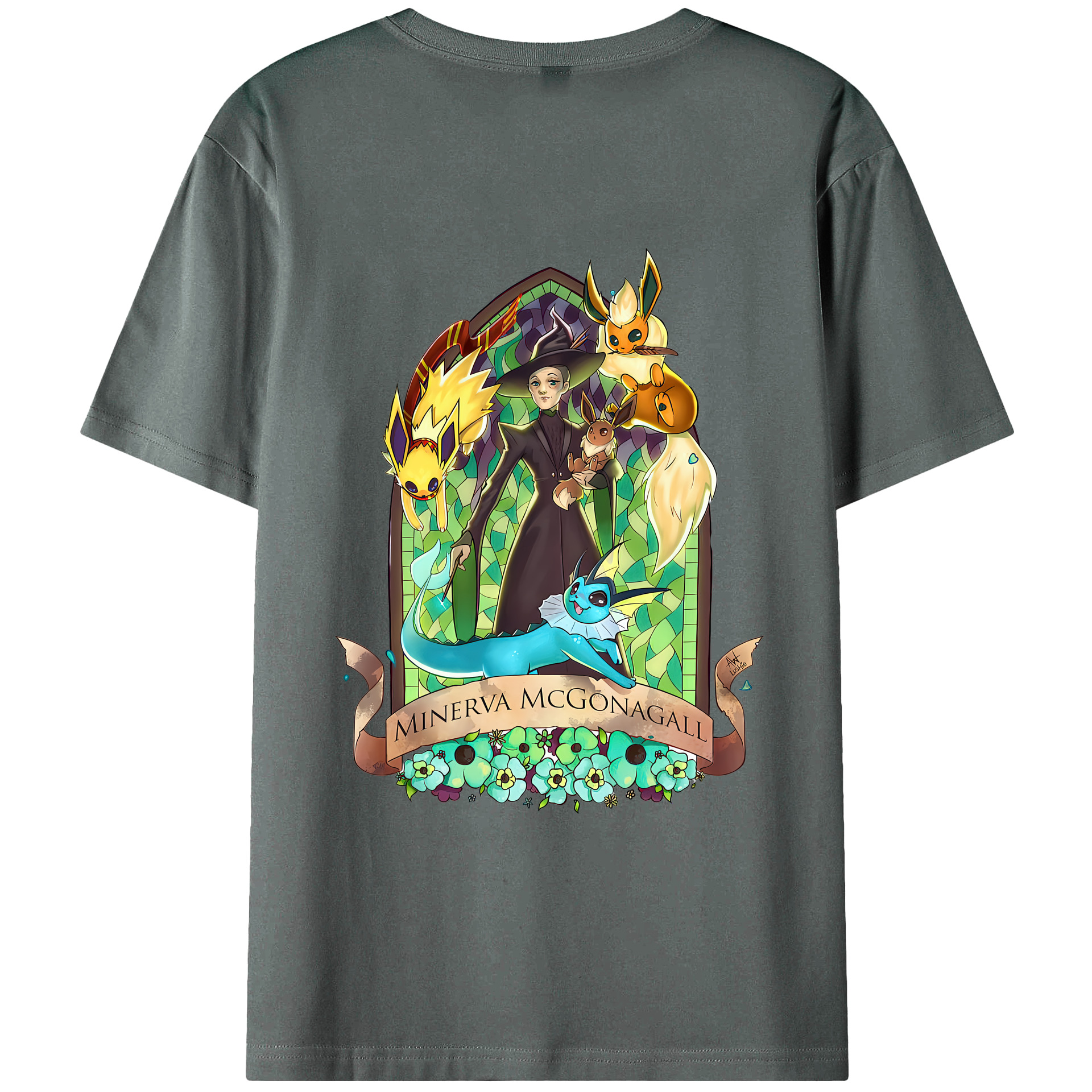 （画像用） Harry Potter ハリー・ポッターシリーズ 綿100％ メンズ半袖Tシャツ（バックプリント） 通気性